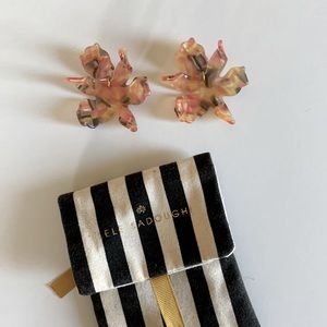Lele Sadoughi Small Paper Lily Earrings - Peach Blossom